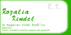 rozalia kindel business card